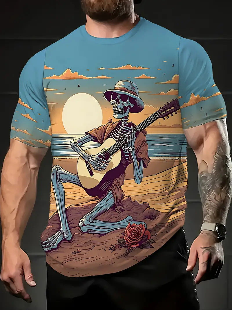 Quentin | Mens 3D Print Graphic Short Sleeve T Shirt - 1