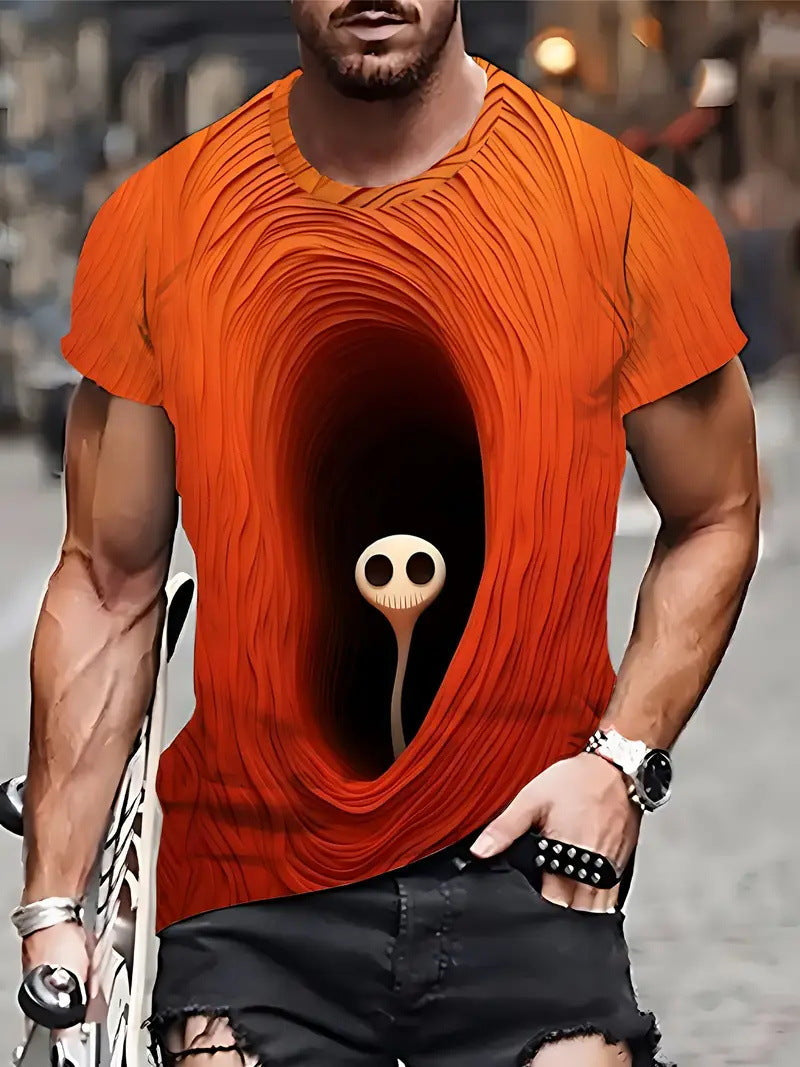 Quentin | Mens 3D Print Graphic Short Sleeve T Shirt - Design 6