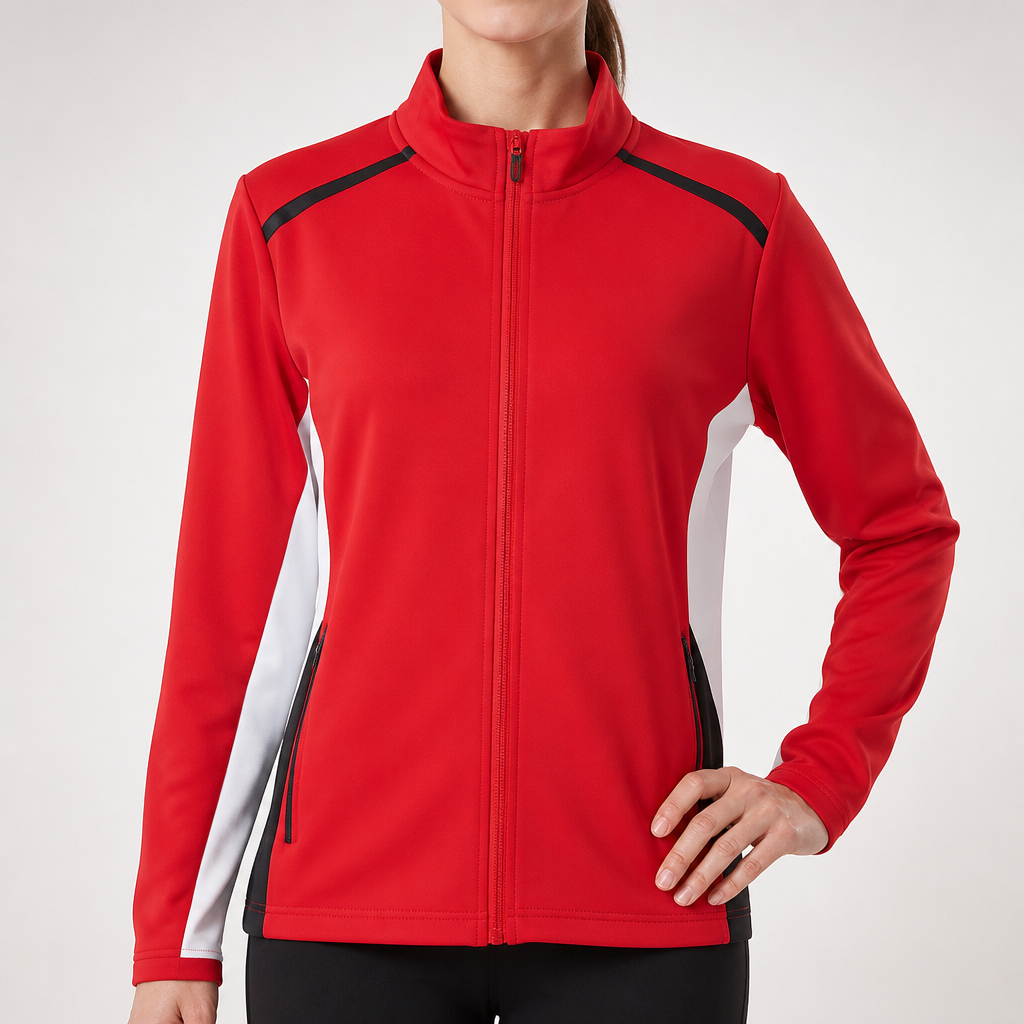 Quill | Womens Tracksuit Long Sleeve Sports Jacket Two Piece Training Set, Red