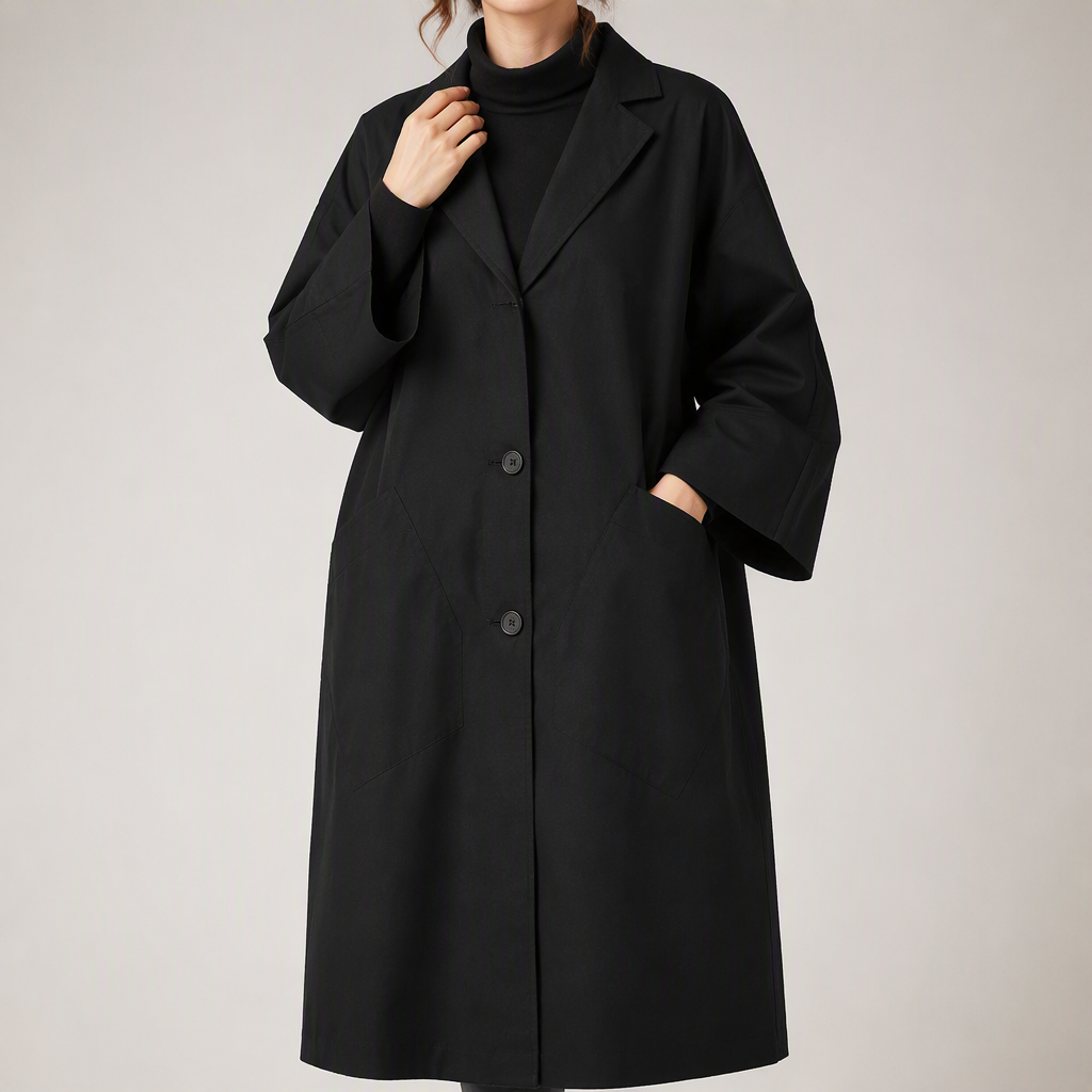 R017 | Womens Waterproof Jacket Plus Size Hooded Windproof Rain Coat, Black