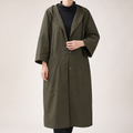 R017 | Womens Waterproof Jacket Plus Size Hooded Windproof Rain Coat, Khaki