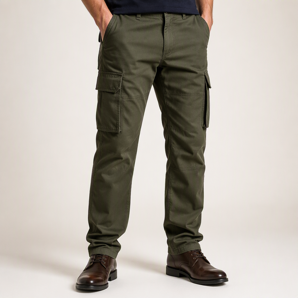 Rafferty | Mens Cargo Trousers Work Trousers Multi Pocket Workwear Trousers, Green