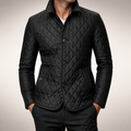 Ramsey | Mens Padded Warm Slim Fit Lapel Winter Jacket, Black