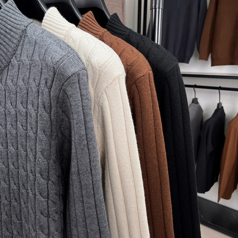 Reginald | Mens Jacquard Knit Cardigan Heavyweight Thick Jumper Jacket - 5