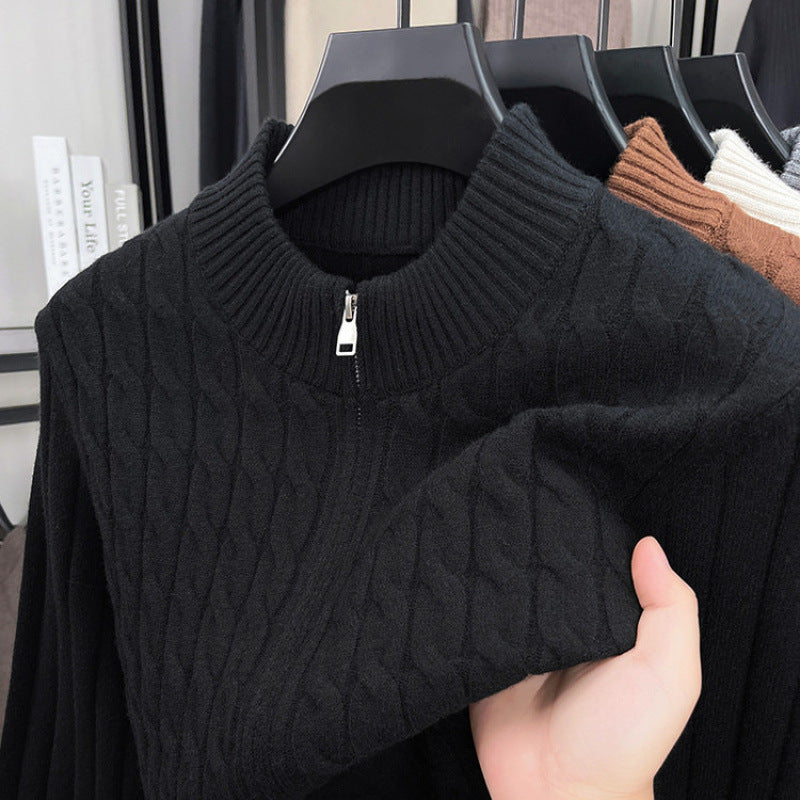 Reginald | Mens Jacquard Knit Cardigan Heavyweight Thick Jumper Jacket - 6