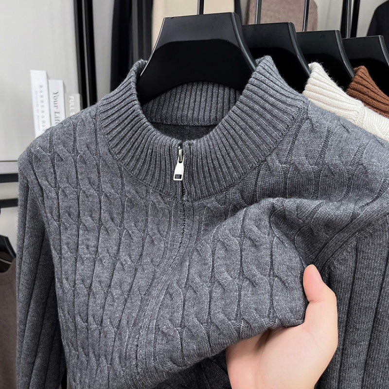Reginald | Mens Jacquard Knit Cardigan Heavyweight Thick Jumper Jacket - 7