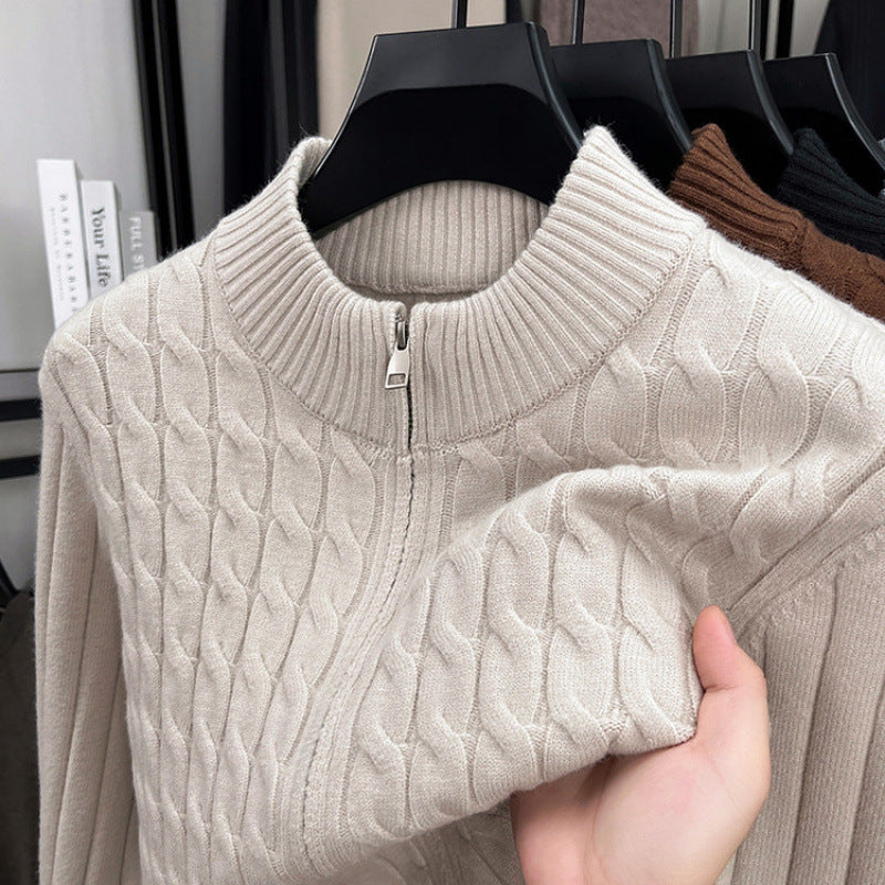 Reginald | Mens Jacquard Knit Cardigan Heavyweight Thick Jumper Jacket - 8