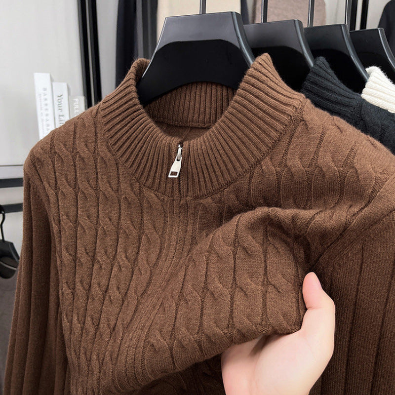 Reginald | Mens Jacquard Knit Cardigan Heavyweight Thick Jumper Jacket - 9