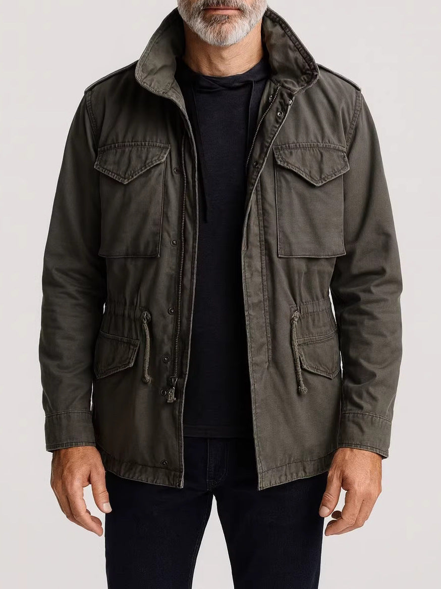 Reid | Mens M65 Multi Pocket Field Jacket - Black