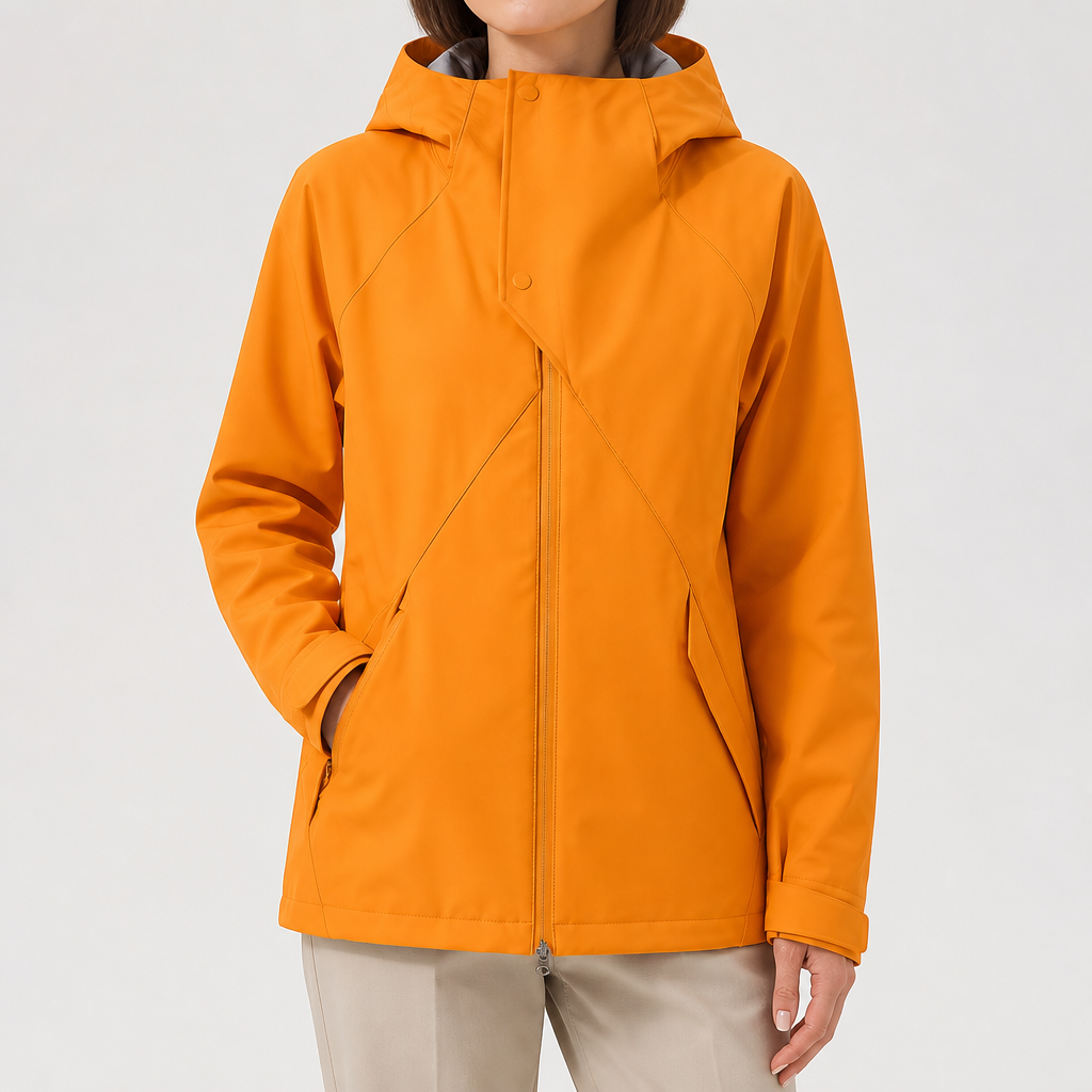 Harriet | Womens Waterproof Windproof Softshell Jacket, Bright Orange 2