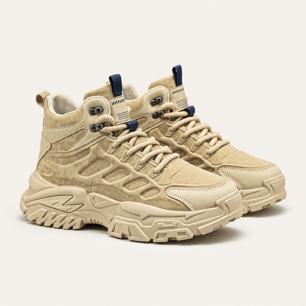 Julian | Mens Hiking Walking Boots, Light Khaki