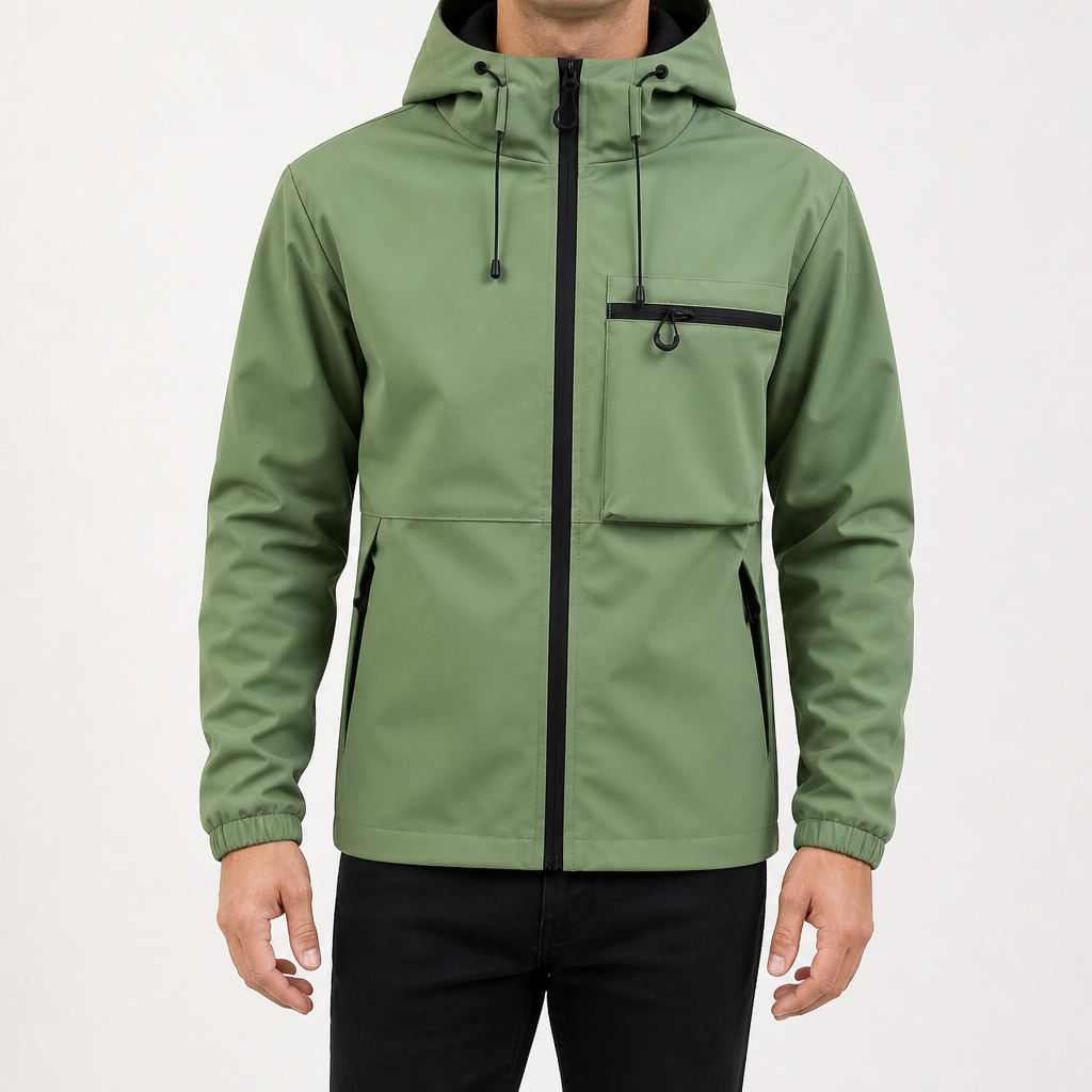 Harrison | Mens Waterproof Hooded Softshell Jacket, Apple Green