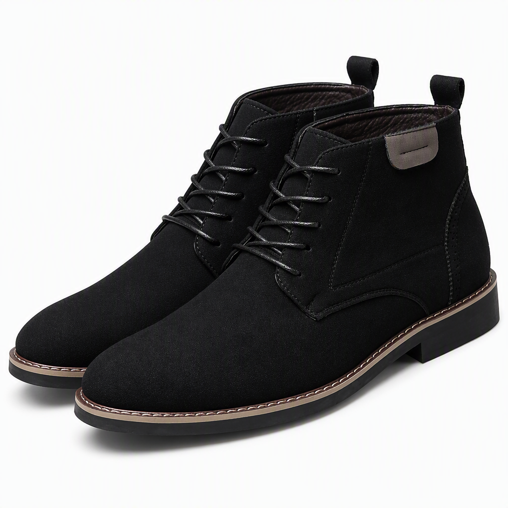 Alden | Mens Chelsea Boots Casual Lace Up Business Ankle Boots Black packshot