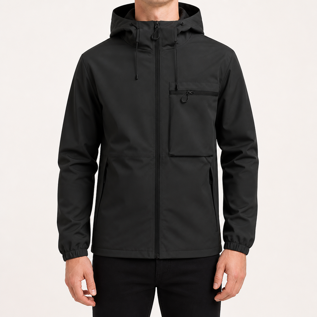 Harrison | Mens Waterproof Hooded Softshell Jacket, Black