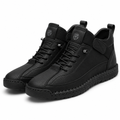 Griffin | Mens Leather Work Mid Top Stitched Casual Boots Black packshot