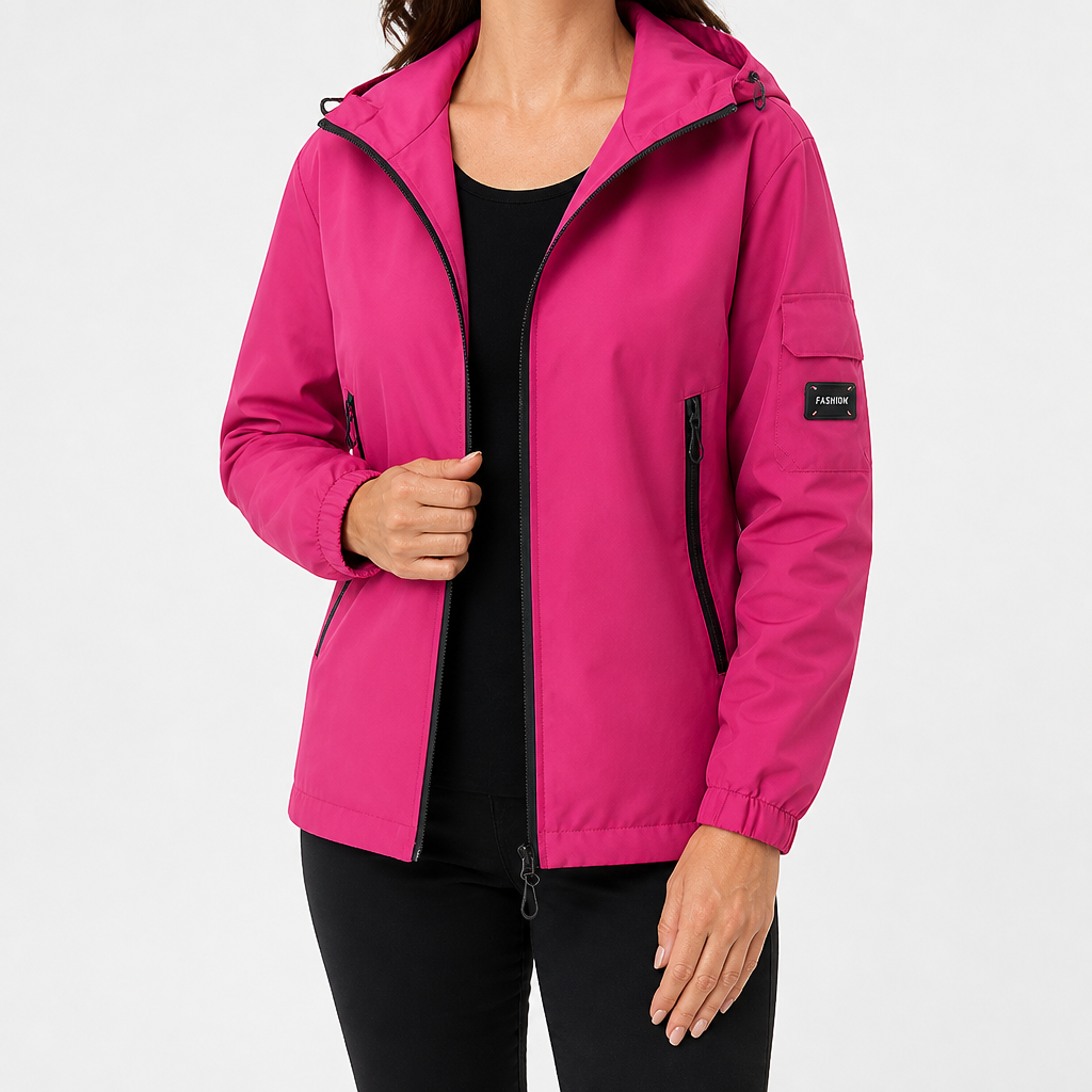 Josephine | Womens Waterproof Windproof Hooded Softshell Jacket, Red