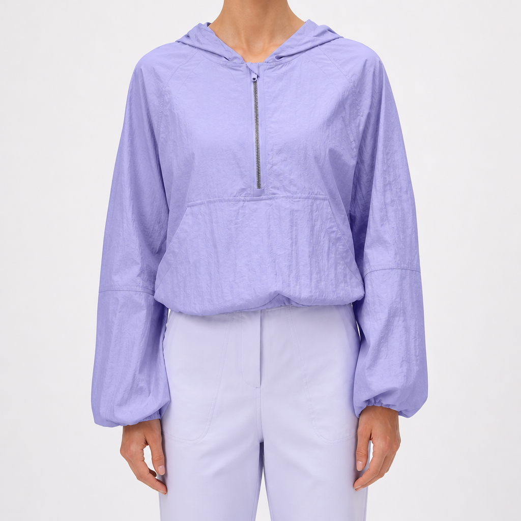 Elodie | Womens Water Resistant Hooded Lightweight Windbreaker Jacket, Lavender