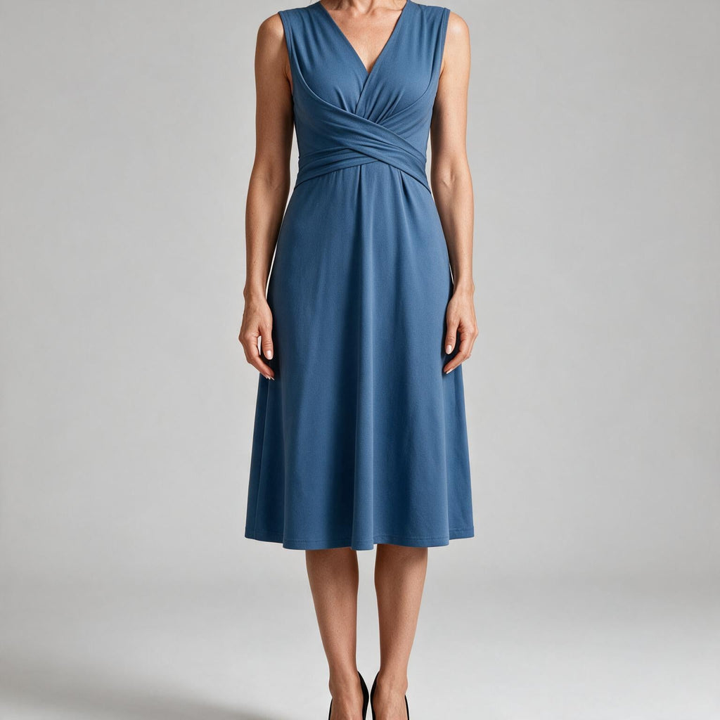 Bianca | Womens Wedding Guest Summer Printed V Neck Casual Dress
