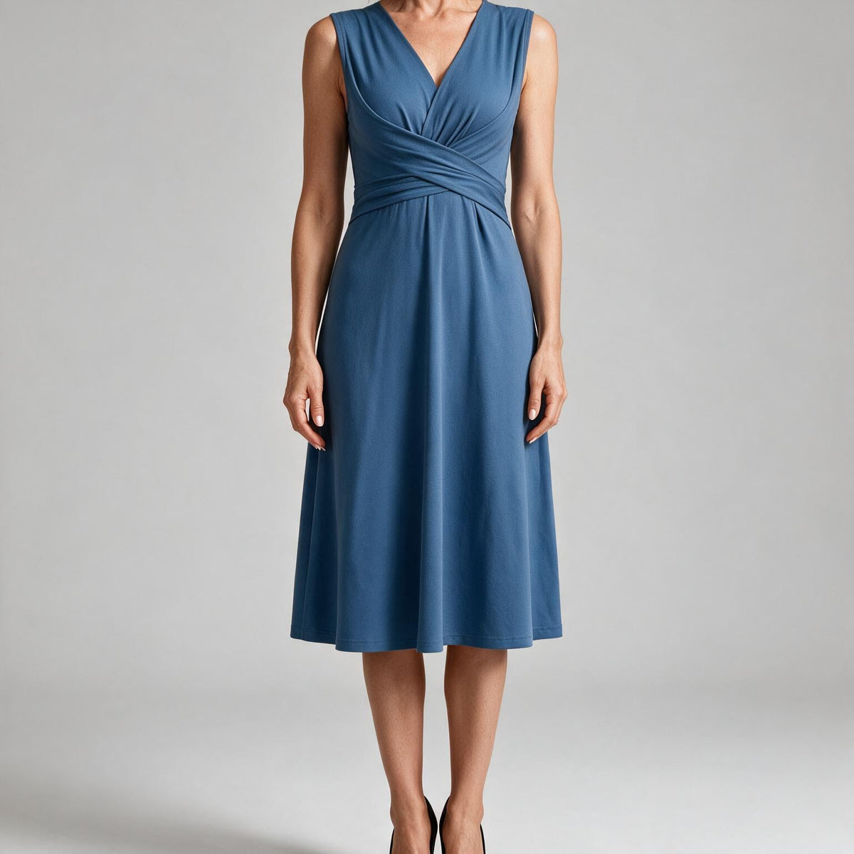 Bianca | Womens Wedding Guest Summer Printed V Neck Casual Dress