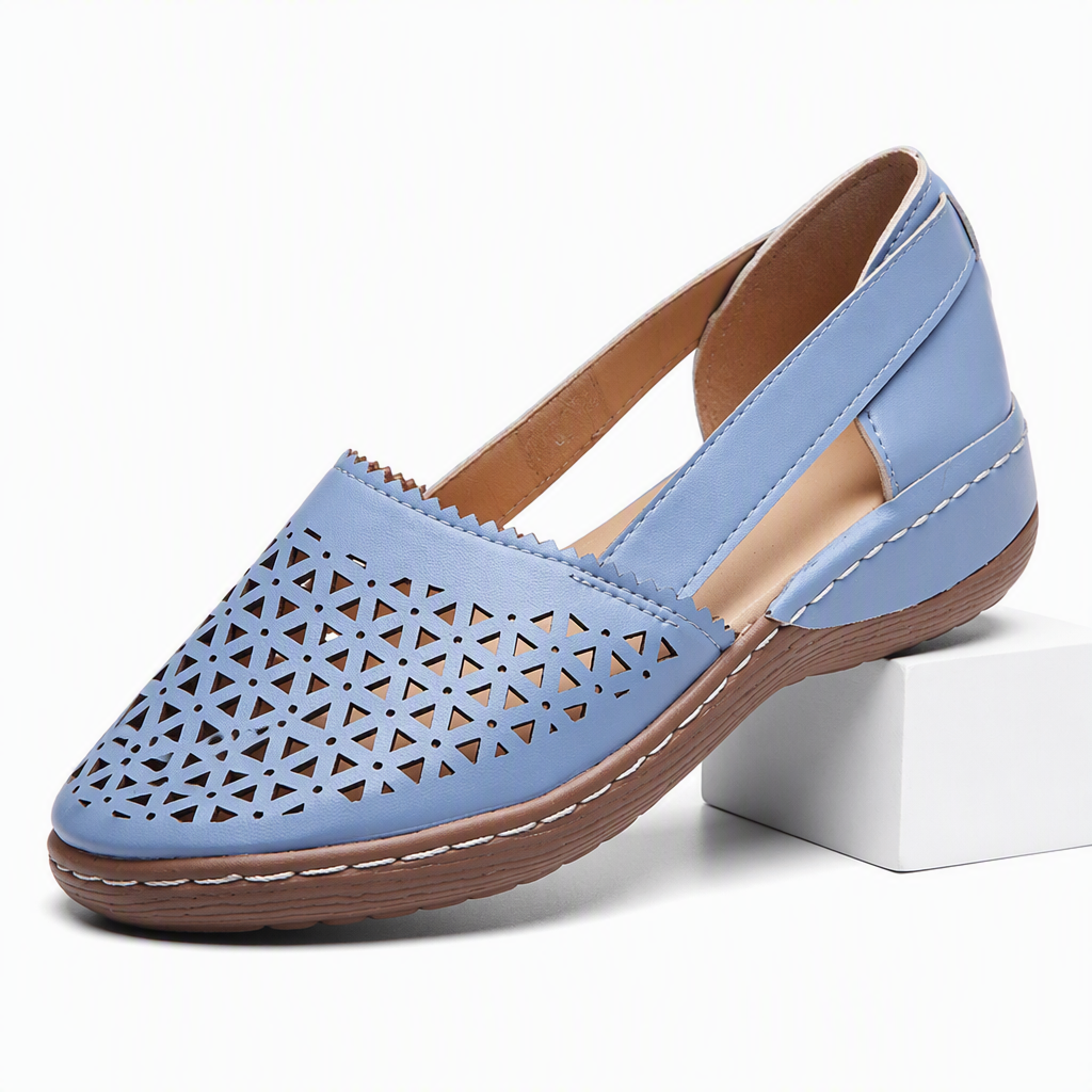 Pim | Womens Trainers Casual Leather Lace Up Shoes Blue packshot
