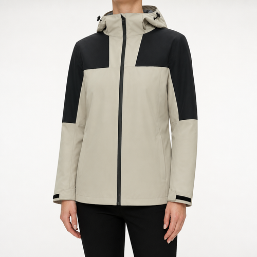 Beatrice | Womens Waterproof Hooded Softshell Jacket, Off White