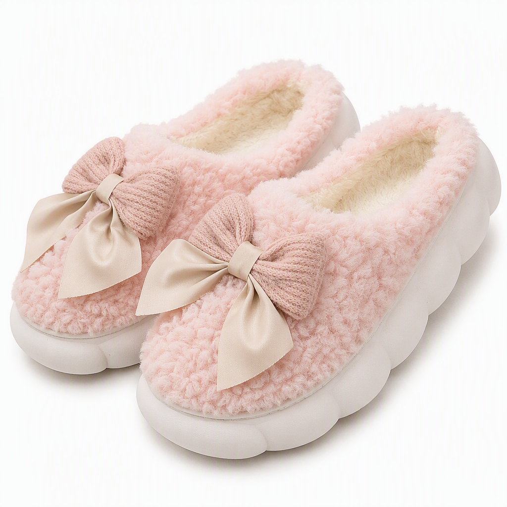 Hollis | Womens Slippers Fluffy Warm Memory Foam House Slippers Design 1 packshot