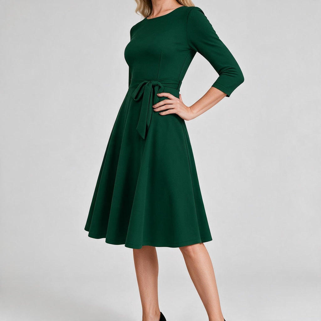 Celeste | Cocktail A Line Midi Wedding Guest Formal Dresses