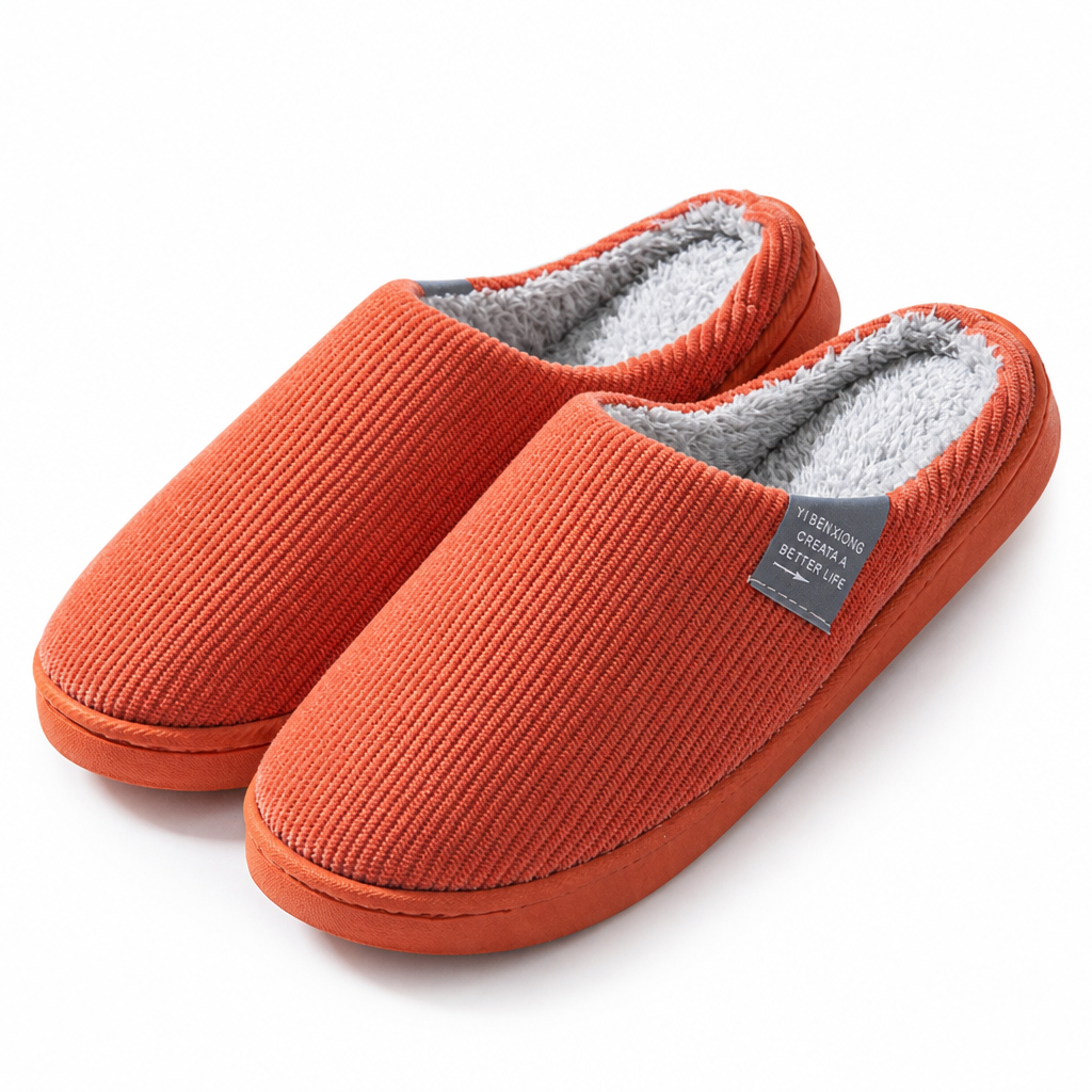 Fisk | Womens Slippers Fluffy Warm Memory Foam House Slippers Design 4 packshot