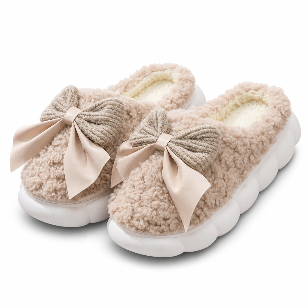 Hollis | Womens Slippers Fluffy Warm Memory Foam House Slippers Design 3 packshot
