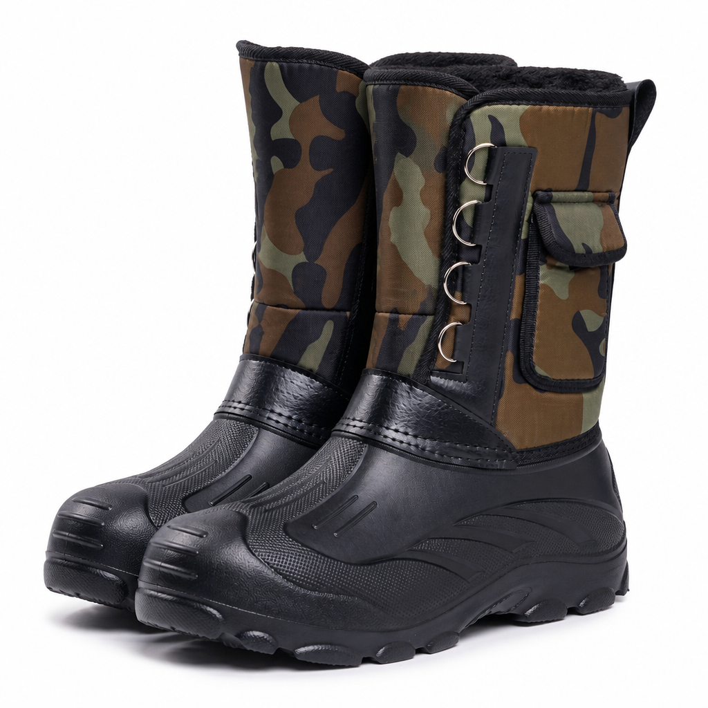 Ferris | Mens Snow Boots Waterproof Fleece Lined Warm Winter Boots Green packshot