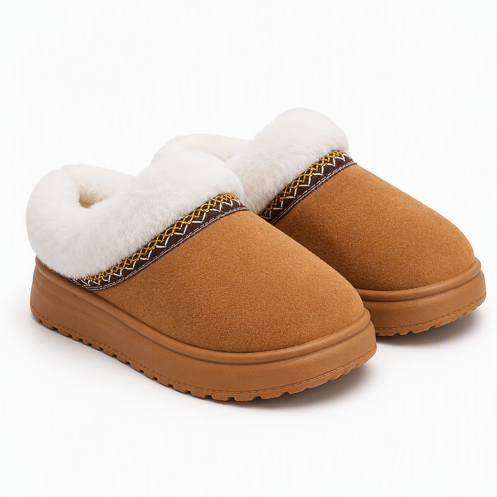 Dax | Womens Slippers Fluffy Warm Memory Foam House Slippers Design 2 packshot
