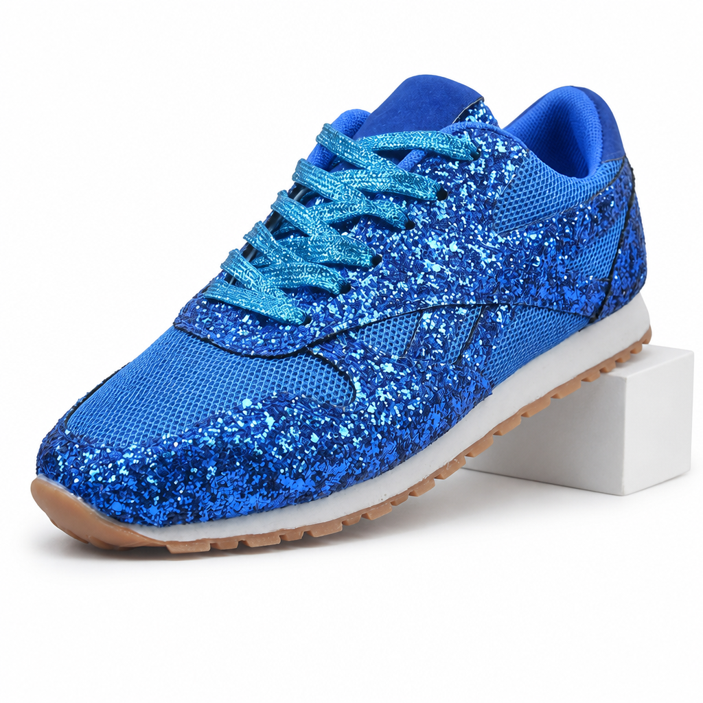 Hedda | Womens Trainers Casual Leather Lace Up Shoes Blue packshot