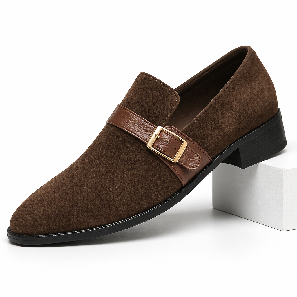 Verena | Mens Formal Shoes Leather Pointed Toe Smart Business Brogues Brown packshot