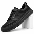 Ferris | Mens Leather Vintage Casual British Round Toe Shoes Black packshot
