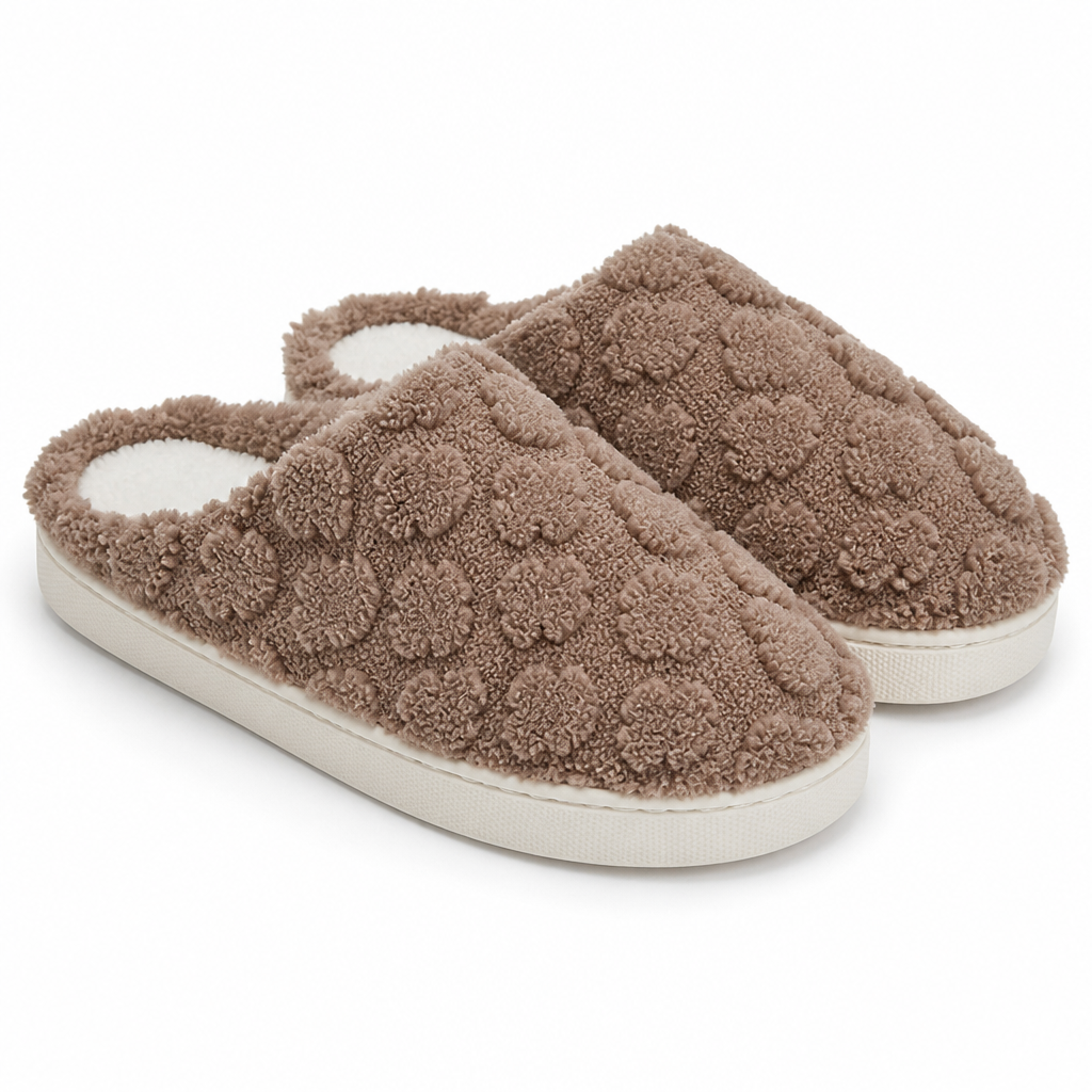 Hollis | Womens Slippers Fluffy Warm Memory Foam House Slippers Design 9 packshot