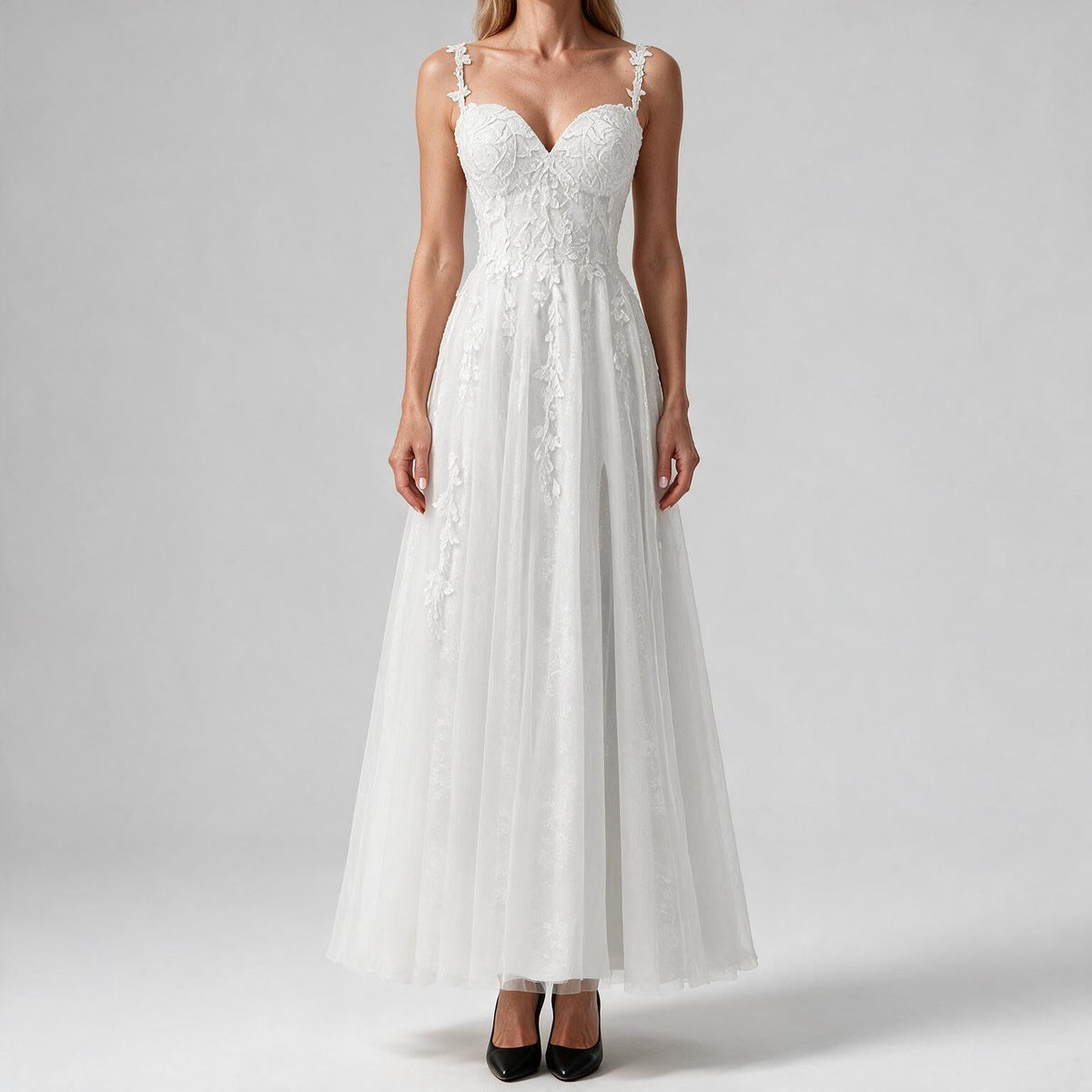 Genevieve | Womens Prom Formal Evening Gown Maxi Wedding Guest Cocktail Dresses White