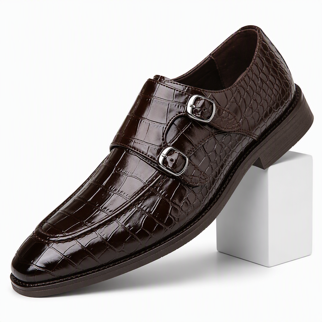 Anders | Womens Leather Business Breathable Formal Dress Shoes Dark Brown packshot