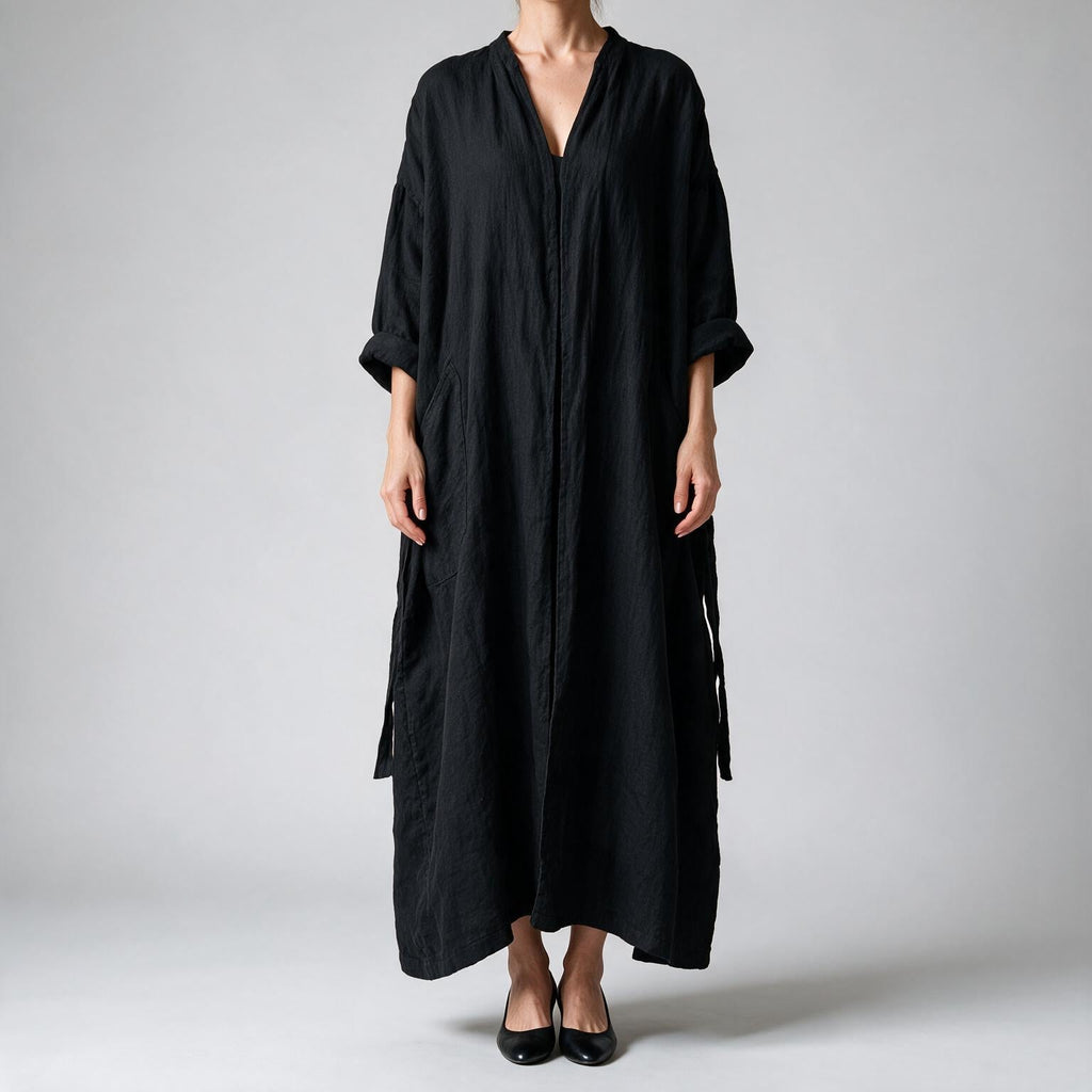 Dexter | Womens Shirt Dress Long Sleeve Longline Belted Midi Dress