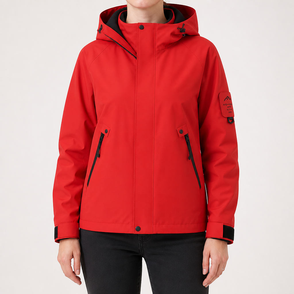 Rowan | Womens Waterproof 3 in 1 Hooded Jacket, Vermilion Red