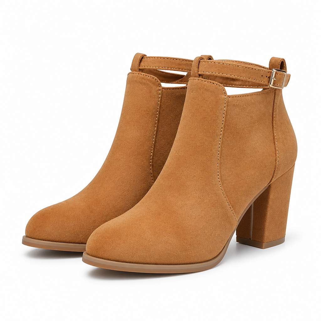Vesper | Womens Chelsea Boots Chunky Heel British Ankle Boots Camel packshot