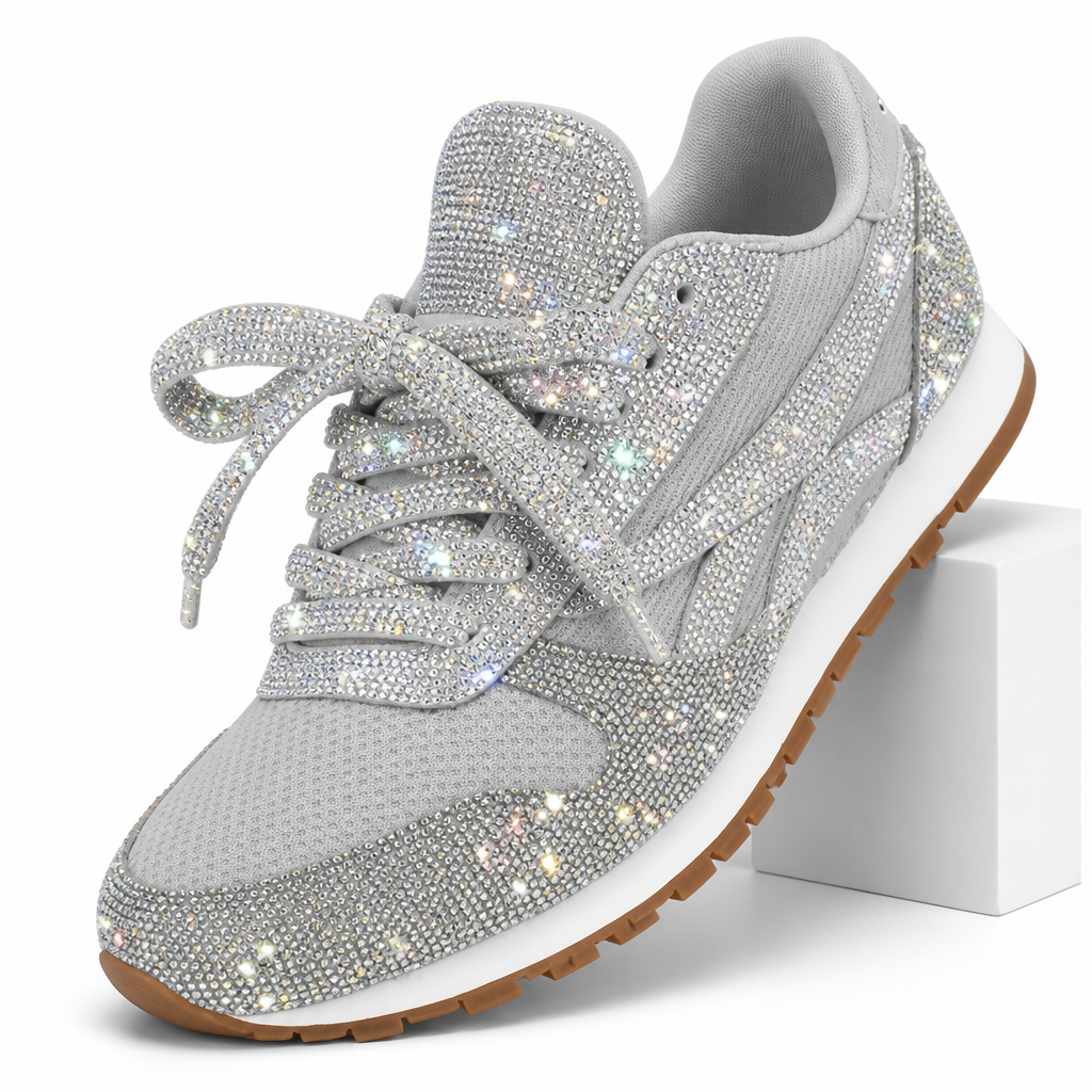 Hedda | Womens Trainers Casual Leather Lace Up Shoes Silver packshot