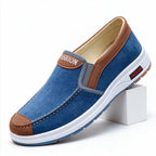 Cedric | Mens Canvas Work Shoes Breathable Lightweight Non Slip Shoes Blue 2 packshot