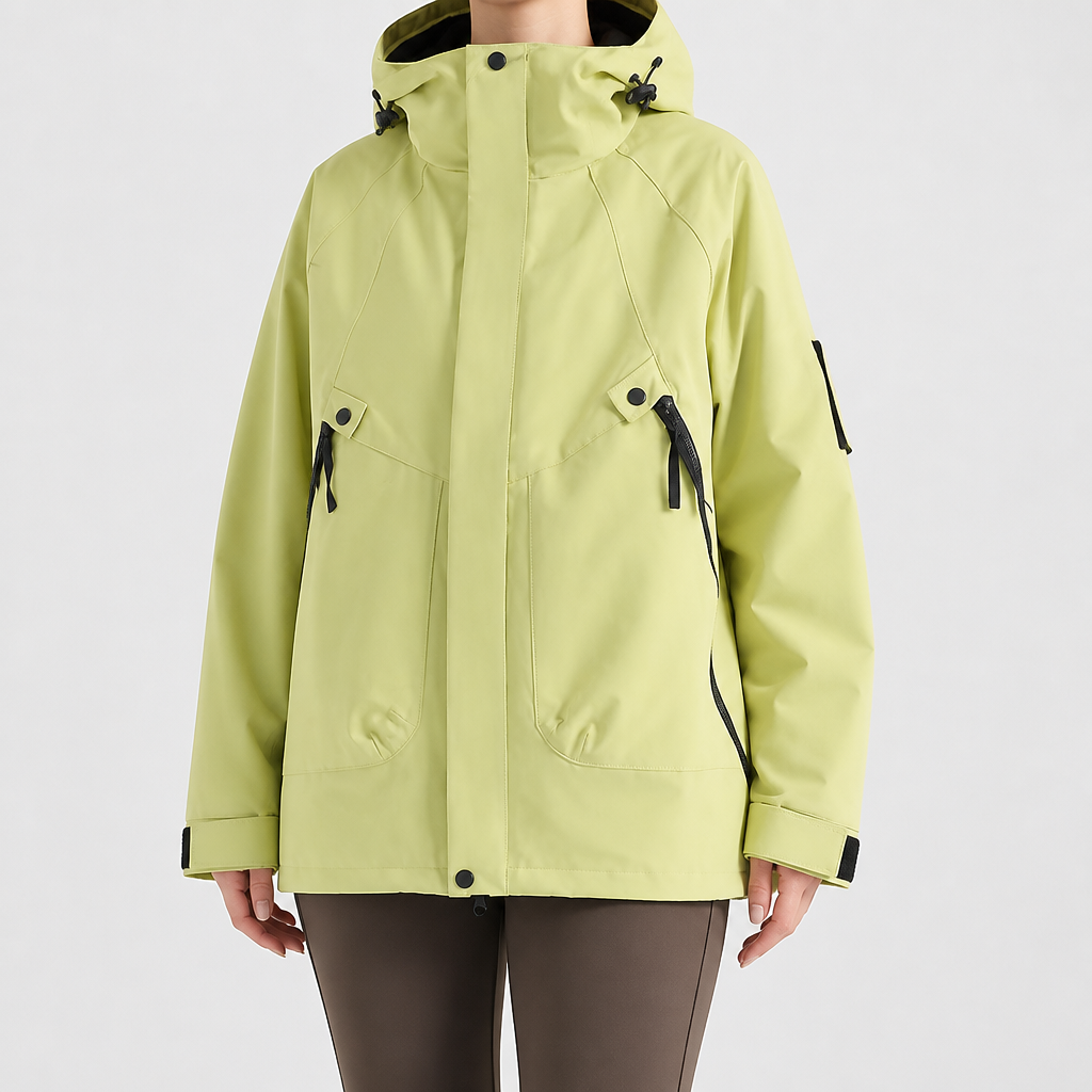 Rowan | Womens Waterproof 3 in 1 Hooded Jacket, Olive Green 2