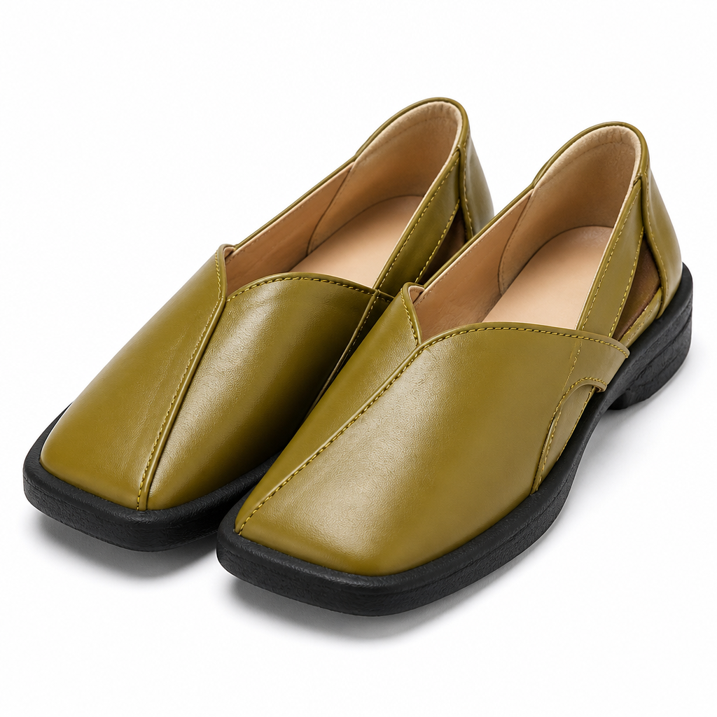 Elin | Womens Sandals Flat Roman Open Toe Summer Sandals Green packshot