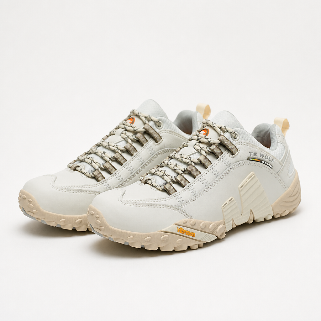 Callum | Mens Non Slip Hiking Walking Shoes, Beige