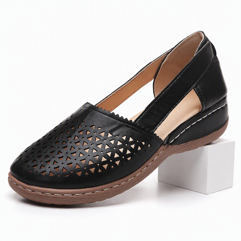 Pim | Womens Trainers Casual Leather Lace Up Shoes Black packshot