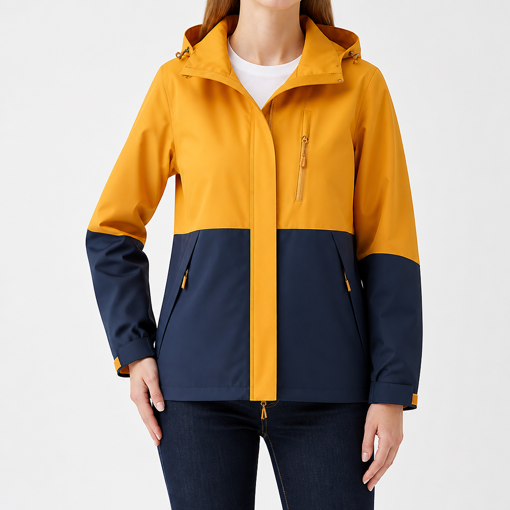 Imogen | Womens 3 In 1 Waterproof Hooded Softshell Jacket, Tan 2
