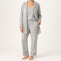 Rosalind | Womens Modal Pyjamas Long Sleeve Loungewear Set, Light Grey