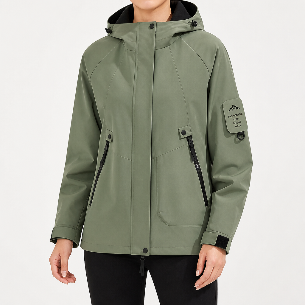 Rowan | Womens Waterproof 3 in 1 Hooded Jacket, Army Green
