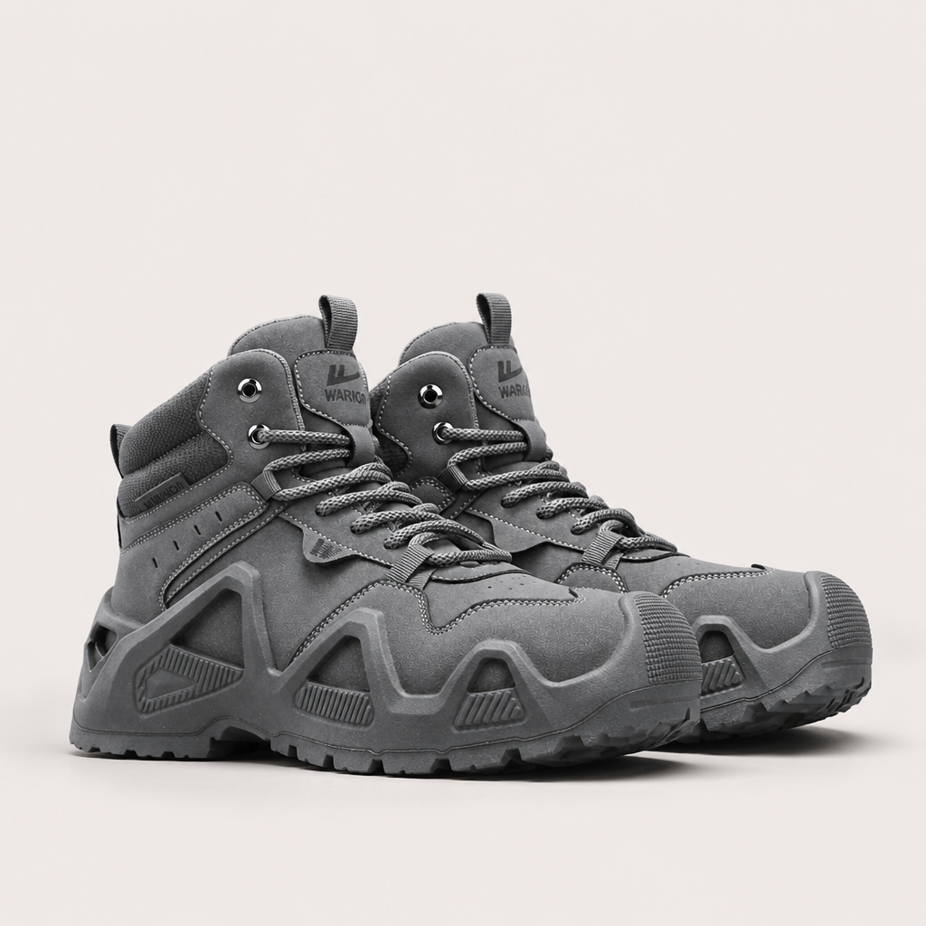 Edmund | Mens Water Resistant Hiking Walking Boots, Grey